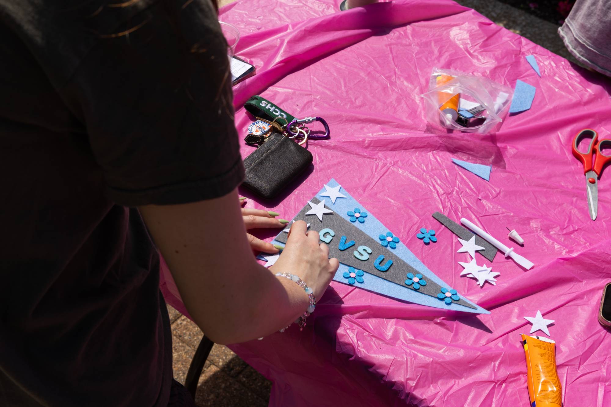 Laker Pennant Being Made